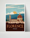Classic Travel Poster - Florence - Italy Travel Vintage Framed Prints Poster 16x20