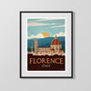 Classic Travel Poster - Florence - Italy Travel Vintage Framed Prints Gallery Frame 16x20