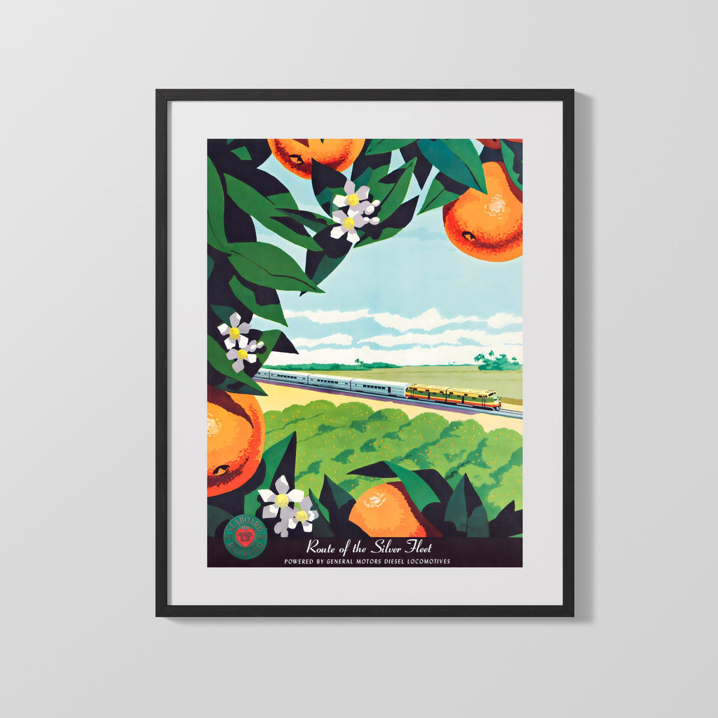 Classic Travel Poster - Florida - Silver Fleet Travel Vintage Framed Prints Gallery Frame 16x20