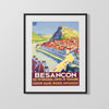 Classic Travel Poster - France - Besancon Travel Vintage Framed Prints Gallery Frame 16x20