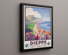 Classic Travel Poster - France - Dieppe Travel Vintage Framed Prints Floating Canvas 16x20