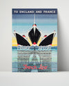 Classic Travel Poster - France - French Line Flagship Travel Vintage Framed Prints Poster 16x20