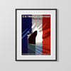 Classic Travel Poster - France - FrenchLine Travel Vintage Framed Prints Gallery Frame 16x20