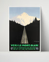 Classic Travel Poster - France - Mont Blanc Railway Travel Vintage Framed Prints Poster 16x20