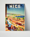 Classic Travel Poster - France - Nice Travel Vintage Framed Prints Poster 16x20