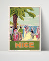 Classic Travel Poster - France - Nice Riviera Travel Vintage Framed Prints Poster 16x20