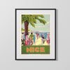 Classic Travel Poster - France - Nice Riviera Travel Vintage Framed Prints Gallery Frame 16x20