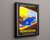 Classic Travel Poster - France - Riviera Travel Vintage Framed Prints Floating Canvas 16x20