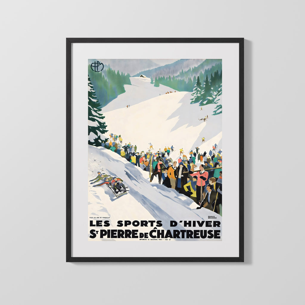Classic Travel Poster - France - St Pierre de Chartreuse Travel Vintage Framed Prints Gallery Frame 16x20