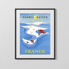 Classic Travel Poster - France - Winter Sports Travel Vintage Framed Prints Gallery Frame 16x20