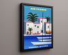 Classic Travel Poster - French Riviera - Air France Travel Vintage Framed Prints Floating Canvas 16x20