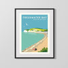 Classic Travel Poster - Freshwater Bay - Isle of Wight Travel Vintage Framed Prints Gallery Frame 16x20