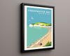 Classic Travel Poster - Freshwater Bay - Isle of Wight Travel Vintage Framed Prints Floating Canvas 16x20