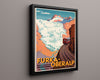 Classic Travel Poster - Furka-Oberalp - Swiss Railway Travel Vintage Framed Prints Floating Canvas 16x20