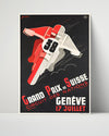 Classic Travel Poster - Geneva - Swiss Grand Prix Travel Vintage Framed Prints Poster 16x20