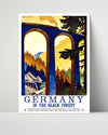 Classic Travel Poster - Germany - Black Forest Travel Vintage Framed Prints Poster 16x20