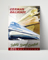 Classic Travel Poster - Germany - Railroads Travel Vintage Framed Prints Poster 16x20