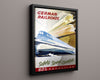 Classic Travel Poster - Germany - Railroads Travel Vintage Framed Prints Floating Canvas 16x20