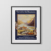 Classic Travel Poster - Glacier Park - Waterton Lakes Travel Vintage Framed Prints Gallery Frame 16x20