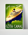 Classic Travel Poster - Gota Canal - Scenic Waterway Travel Vintage Framed Prints Poster 16x20