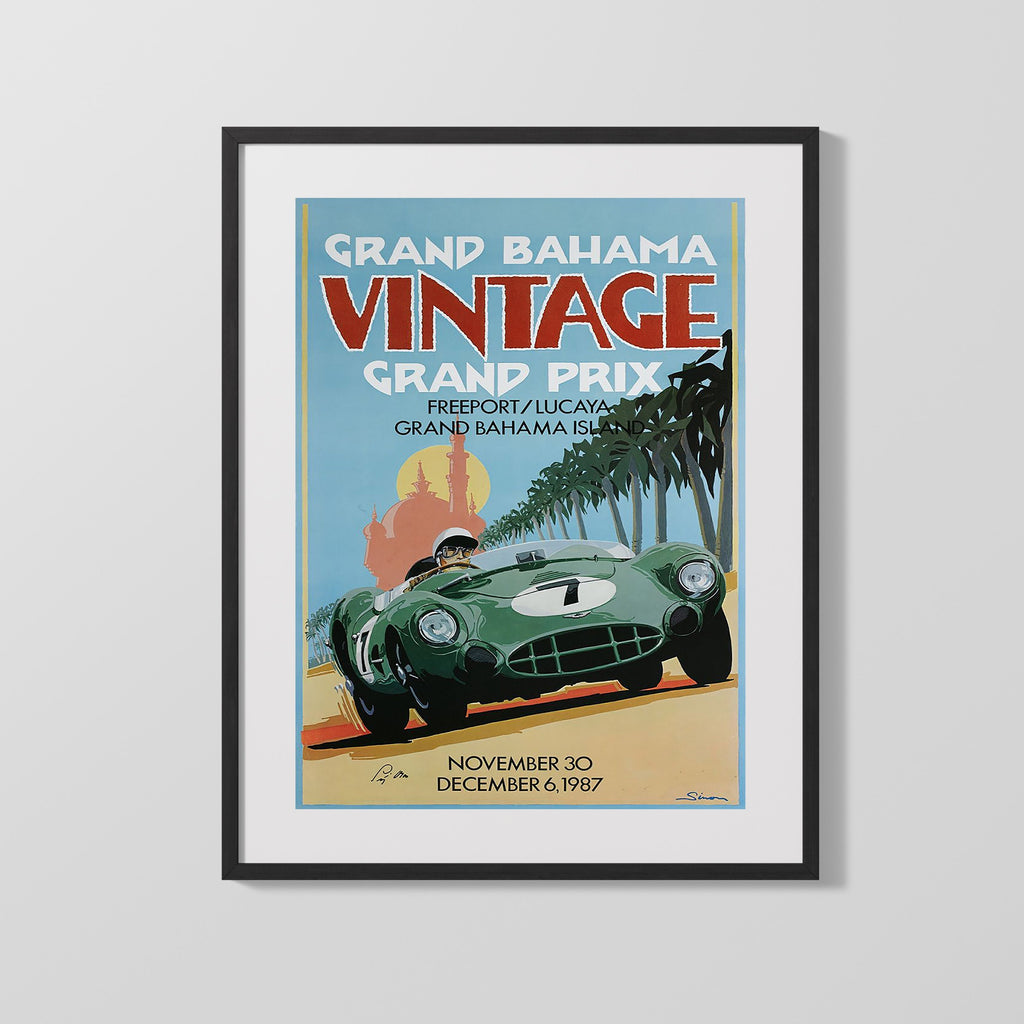 Classic Travel Poster - Grand Bahama - Vintage Grand Prix Travel Vintage Framed Prints Gallery Frame 16x20