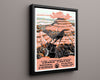Classic Travel Poster - Grand Canyon - Landmark Travel Vintage Framed Prints Floating Canvas 16x20
