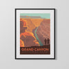 Classic Travel Poster - Grand Canyon - National Park Travel Vintage Framed Prints Gallery Frame 16x20