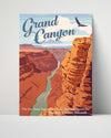 Classic Travel Poster - Grand Canyon - United States Travel Vintage Framed Prints Poster 16x20