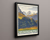 Classic Travel Poster - Graubunden - Rhatische Bahn Travel Vintage Framed Prints Floating Canvas 16x20