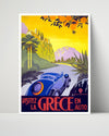 Classic Travel Poster - Greece - By Car Travel Vintage Framed Prints Poster 16x20
