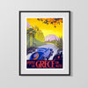 Classic Travel Poster - Greece - By Car Travel Vintage Framed Prints Gallery Frame 16x20