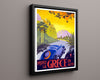 Classic Travel Poster - Greece - By Car Travel Vintage Framed Prints Floating Canvas 16x20