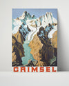 Classic Travel Poster - Grimsel - Swiss Alps Glacier Travel Vintage Framed Prints Poster 16x20