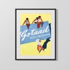 Classic Travel Poster - Gstaad - Berner Oberland Travel Vintage Framed Prints Gallery Frame 16x20