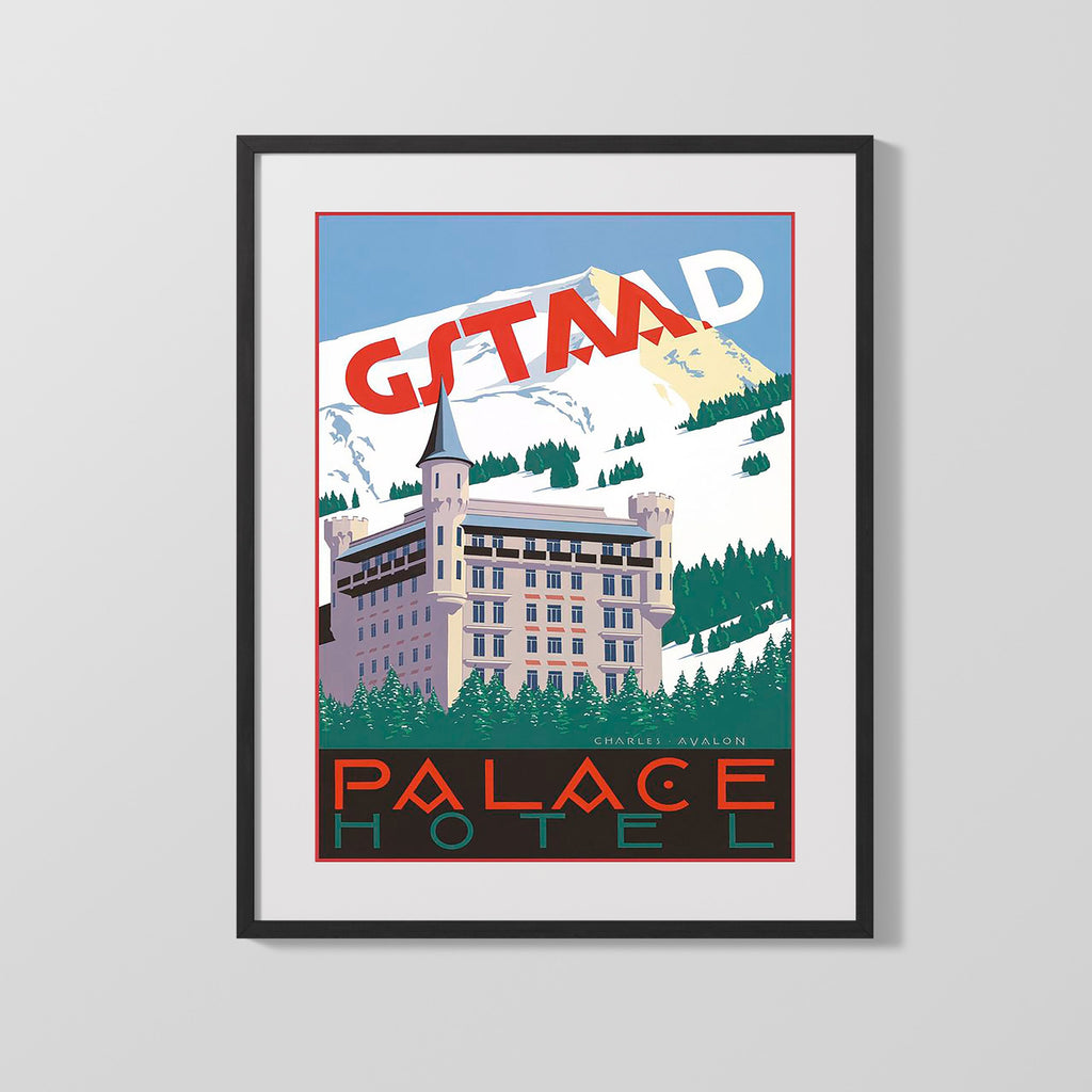 Classic Travel Poster - Gstaad - Golf and Friends Travel Vintage Framed Prints Gallery Frame 16x20