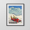 Classic Travel Poster - Gstaad - Palace Hotel Travel Vintage Framed Prints Gallery Frame 16x20