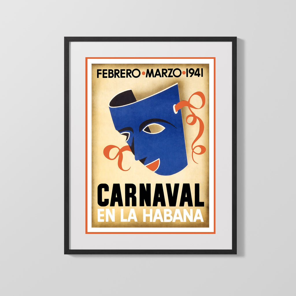 Classic Travel Poster - Havana - Carnaval 1941 Travel Vintage Framed Prints Gallery Frame 16x20