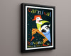 Classic Travel Poster - Havana - Carnaval 1952 Travel Vintage Framed Prints Floating Canvas 16x20