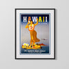 Classic Travel Poster - Hawaii - By Clipper Travel Vintage Framed Prints Gallery Frame 16x20
