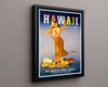 Classic Travel Poster - Hawaii - By Clipper Travel Vintage Framed Prints Floating Canvas 16x20