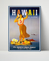 Classic Travel Poster - Hawaii - By Clipper Travel Vintage Framed Prints Poster 16x20