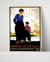 Classic Travel Poster - Holland America - Ship Travel Vintage Framed Prints Poster 16x20