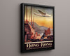 Classic Travel Poster - Hong Kong - Imperial Airways Flying Boat Travel Vintage Framed Prints Floating Canvas 16x20