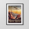 Classic Travel Poster - Hong Kong - Imperial Airways Flying Boat Travel Vintage Framed Prints Gallery Frame 16x20