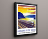 Classic Travel Poster - Hudson - Highlands Travel Vintage Framed Prints Floating Canvas 16x20