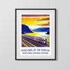Classic Travel Poster - Hudson - Highlands Travel Vintage Framed Prints Gallery Frame 16x20