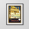 Classic Travel Poster - India - Delhi House Travel Vintage Framed Prints Gallery Frame 16x20