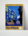 Classic Travel Poster - India - Moonlight Travel Vintage Framed Prints Poster 16x20