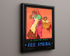 Classic Travel Poster - India - Shillong Belle Travel Vintage Framed Prints Floating Canvas 16x20