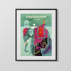 Classic Travel Poster - India - Swissair Elephant Travel Vintage Framed Prints Gallery Frame 16x20